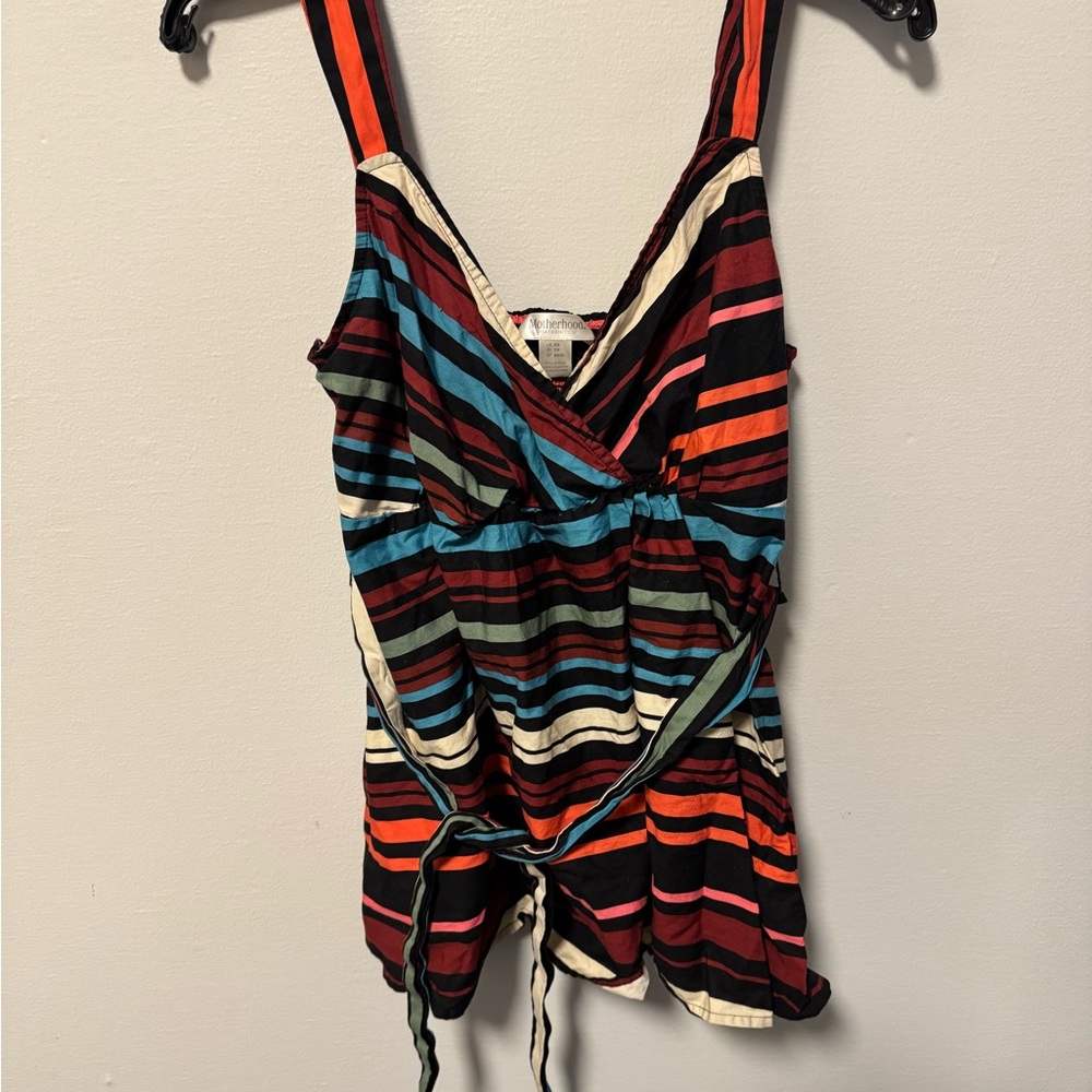Striped Multicolor Maternity's Women's Top